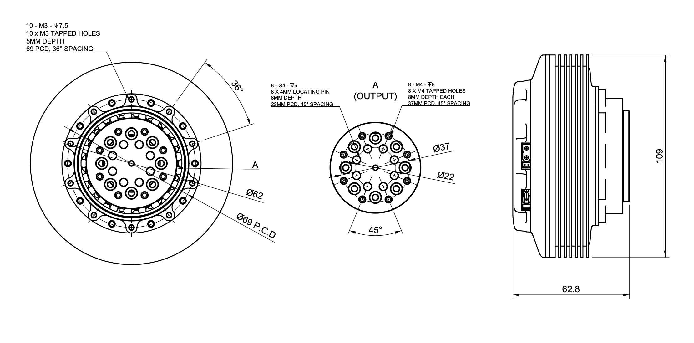 C-120 Cycloidal Actuator drawings